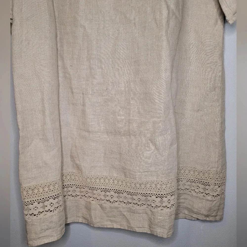 J. Jill Cream Boho Peasant Midi Dress - Picture 5 of 8